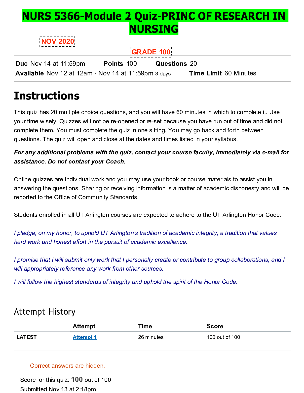 Preview of NURS 5366-Module 2 Quiz-PRINC OF RESEARCH IN NURSING